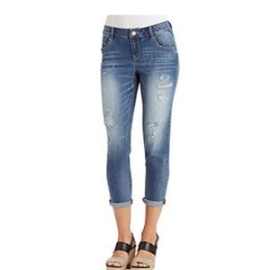 Democracy Flex-Ellens Cropped Jeans with Distressed Details